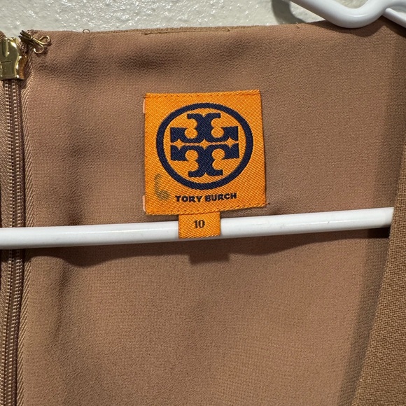 Tory Burch Azalea Tan Wool Midi Dress - Picture 5 of 11